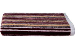 Kingsley Lifestyle Stripe Bath Towel - Sangria